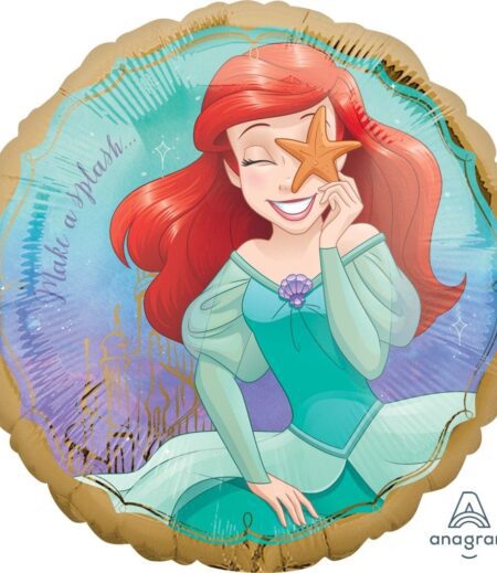 Princess Little Mermaid (Ariel)  Once Upon A Time Happy Birthday Balloon Bouquet (5 Balloons)