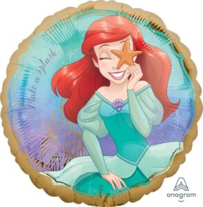 Princess Little Mermaid (Ariel) Once Upon A Time Happy Birthday Balloon Bouquet 5 pc