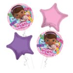 Doc McStuffins Happy Birthday Balloon Bouquet 4pc – Viva Party