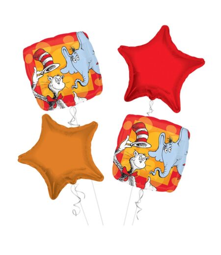 Dr. Seuss Happy Birthday Balloon Bouquet 4pc – Viva Party