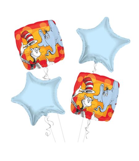 Dr. Seuss Happy Birthday Balloon Bouquet 4pc – Viva Party