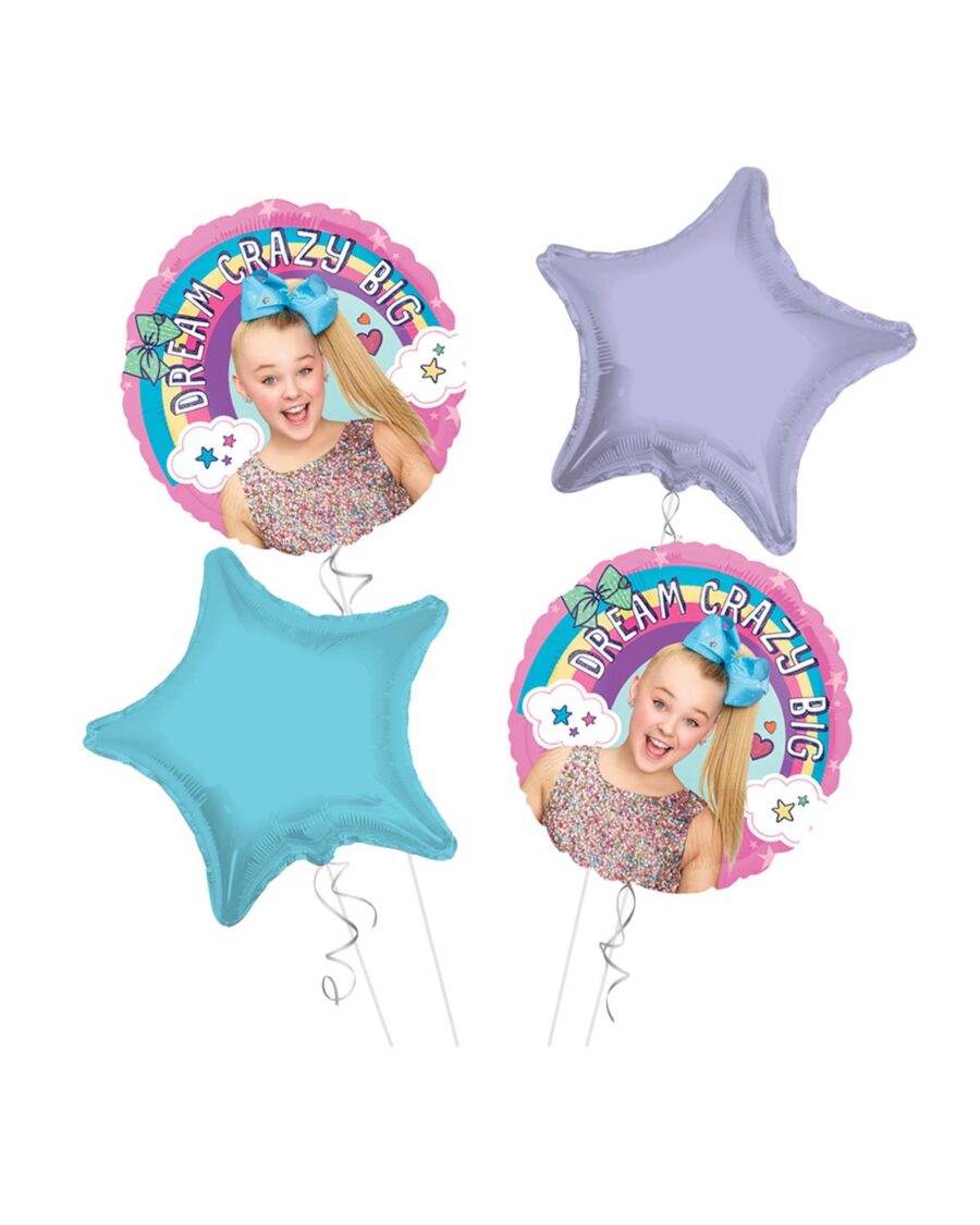 Jo Jo Siwa Happy Birthday Balloon Bouquet 4pc - Image 1