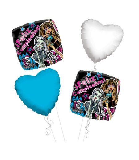 Monster High Happy Birthday Balloon Bouquet 4pc – Viva Party
