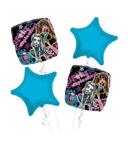 Monster High Happy Birthday Balloon Bouquet 4pc – Viva Party