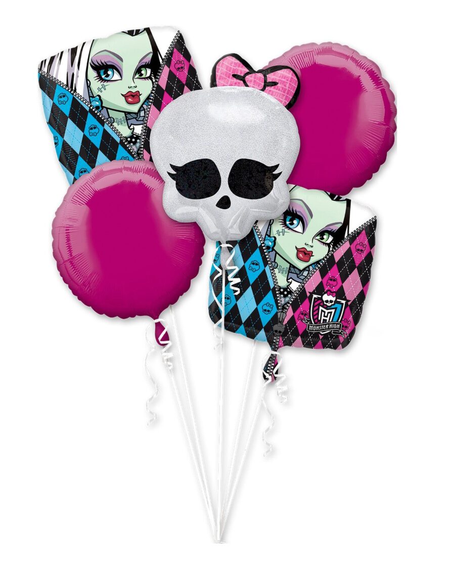 Monster High Foil Bouquet of Balloons - 5pcs - Image 1