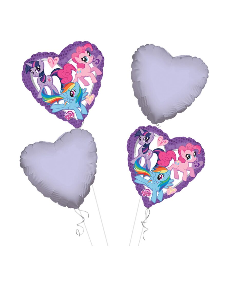 My Little Pony Happy Birthday Balloon Bouquet 4pc - Image 1