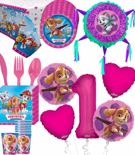Paw Patrol Girls Deluxe Birthday Party Package for 8 Guests – Viva Party