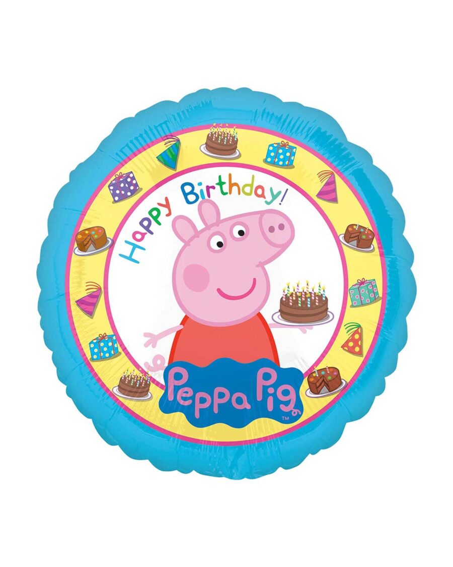 Peppa Pig Happy Birthday Foil Balloon 18 Inch - Image 1
