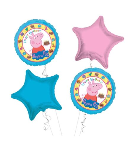 Peppa Pig Happy Birthday Balloon Bouquet 4pc – Viva Party