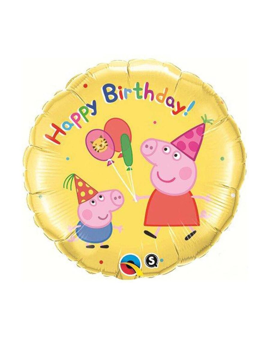 Peppa Pig Happy Birthday Foil Balloon 18 Inch - Image 1