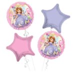Sofia the First Happy Birthday Balloon Bouquet 4pc – Viva Party