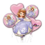 Sofia The First Foil Bouquet of Balloons 5pcs - Hearts – Viva Party
