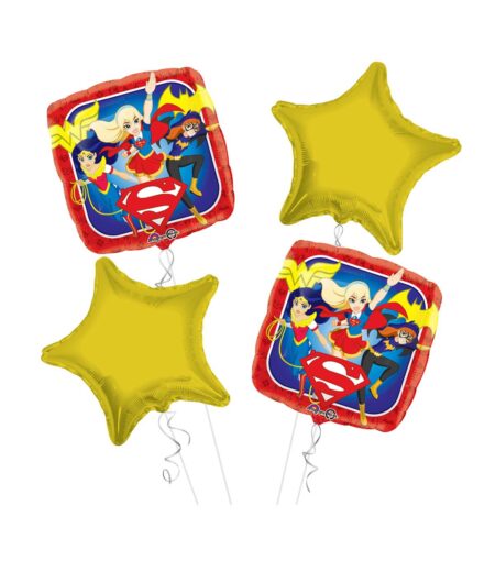 Super Hero Girls Happy Birthday Balloon Bouquet 4pc – Viva Party