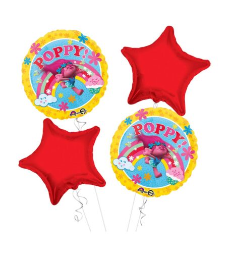 Trolls Happy Birthday Balloon Bouquet 4pc – Viva Party