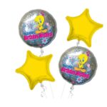 Tweety Bird Happy Birthday Balloon Bouquet 4pc – Viva Party