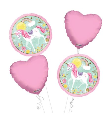 Unicorn Happy Birthday Balloon Bouquet 4pc – Viva Party