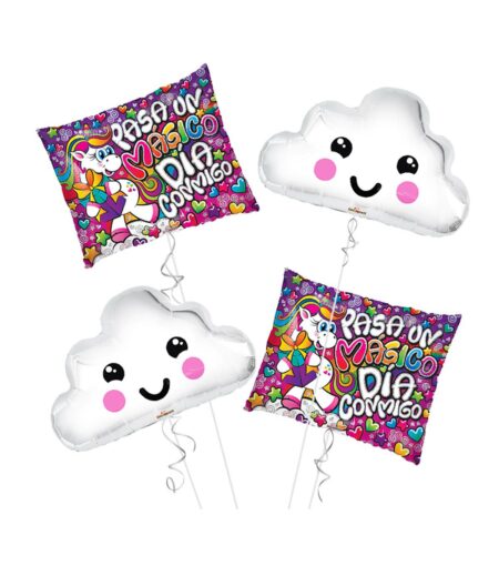 Unicorn Happy Birthday Balloon Bouquet 4pc – Viva Party
