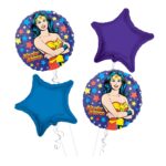 Wonder Women Happy Birthday Balloon Bouquet 4pc – Viva Party