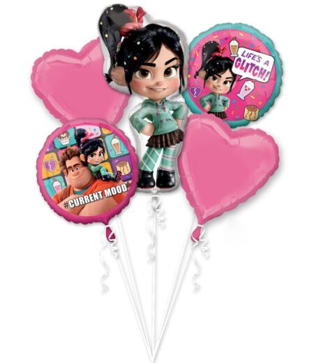 Wreck it Ralph 2 Foil Bouquet of Balloons 5pcs – Viva Party