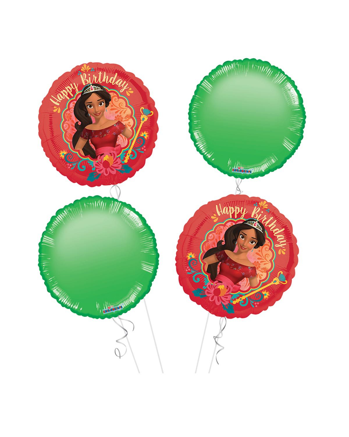A052-B4-S1-1.jpg Elena Happy Birthday Balloon Bouquet 4pc - Image 1