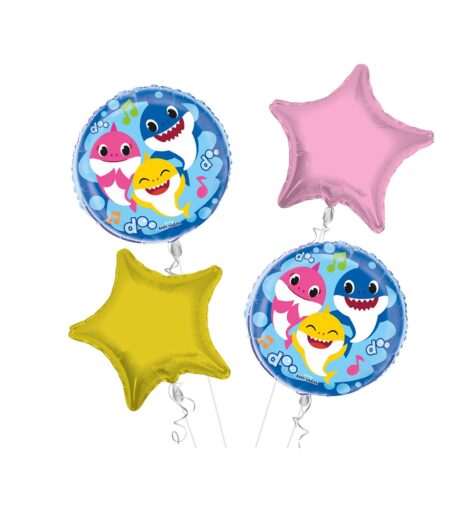 Baby Shark Happy Birthday Balloon Bouquet 4pc – Viva Party