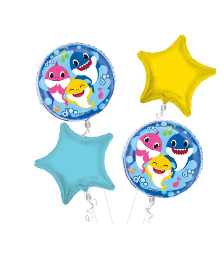 Baby Shark Happy Birthday Balloon Bouquet 4pc – Viva Party