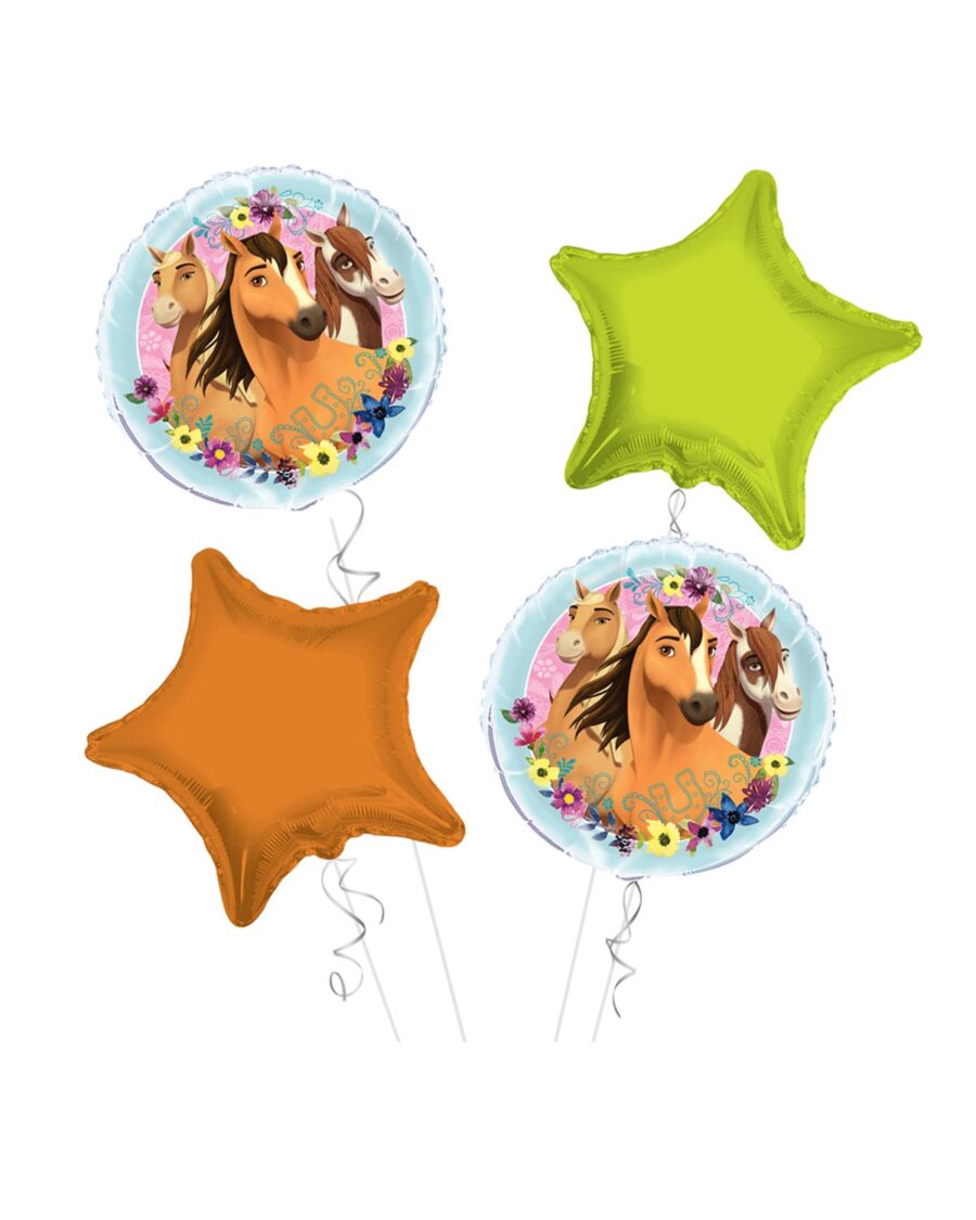 Mermaid Happy Birthday Balloon Bouquet 4pc - Image 1
