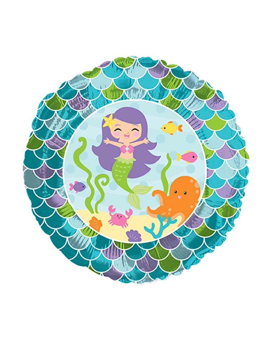 Mermaid Friends 18 Inch Foil Balloon - Image 1