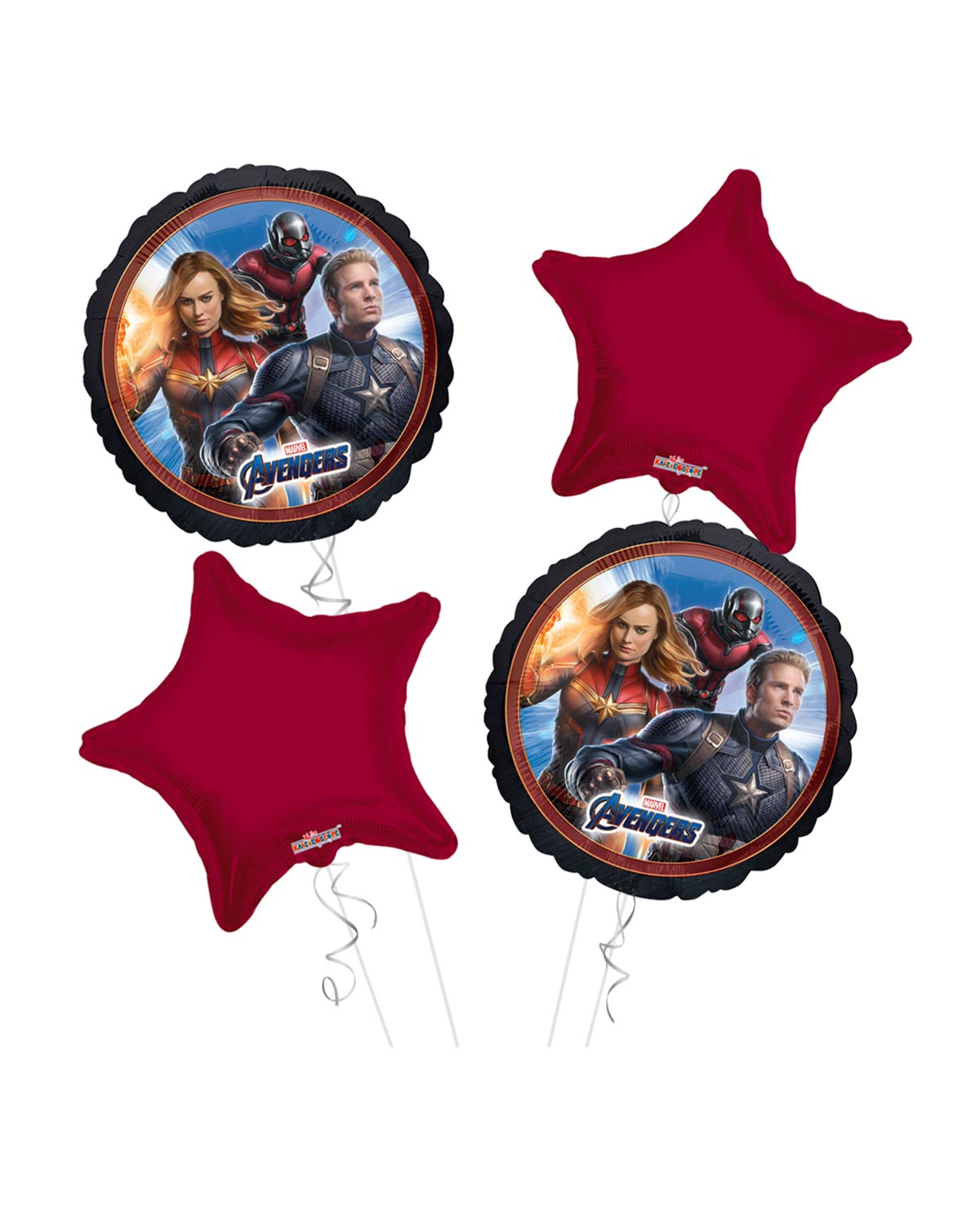 B003-E4-S2-1.jpg Avengers Happy Birthday Balloon Bouquet 4pc - Image 1