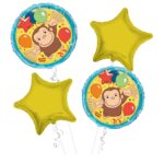 Curious George Happy Birthday Balloon Bouquet 4pc – Viva Party