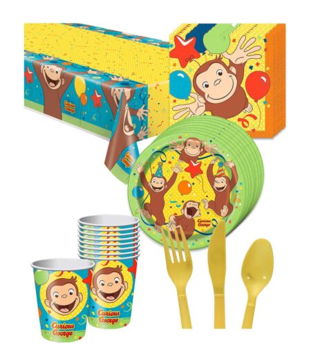 Curious George Deluxe Birthday Party Package for 8 Guests | Viva Party – Viva Party