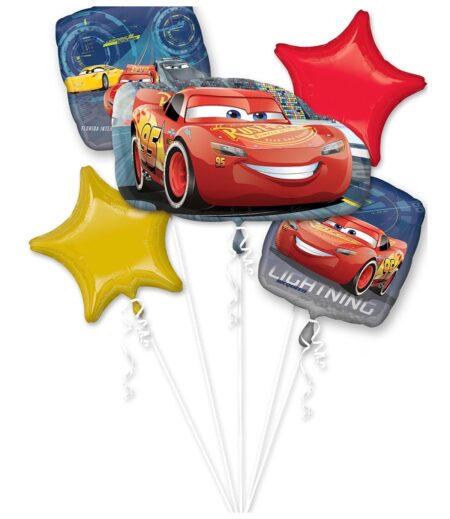 Cars Disney Lightning McqueenFoil Bouquet of Balloons - 5pcs – Viva Party