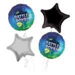 Fortenite Happy Birthday Balloon Bouquet 4pc – Viva Party