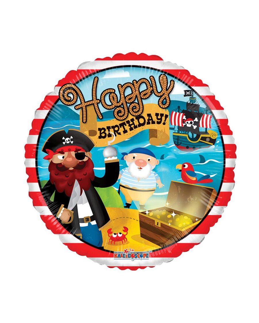 Pirate Ship & Treasure Foil Balloon 18 Inch - Image 1