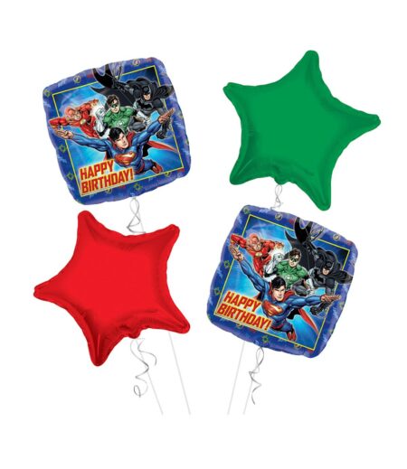 Justies League Happy Birthday Balloon Bouquet 4pc – Viva Party