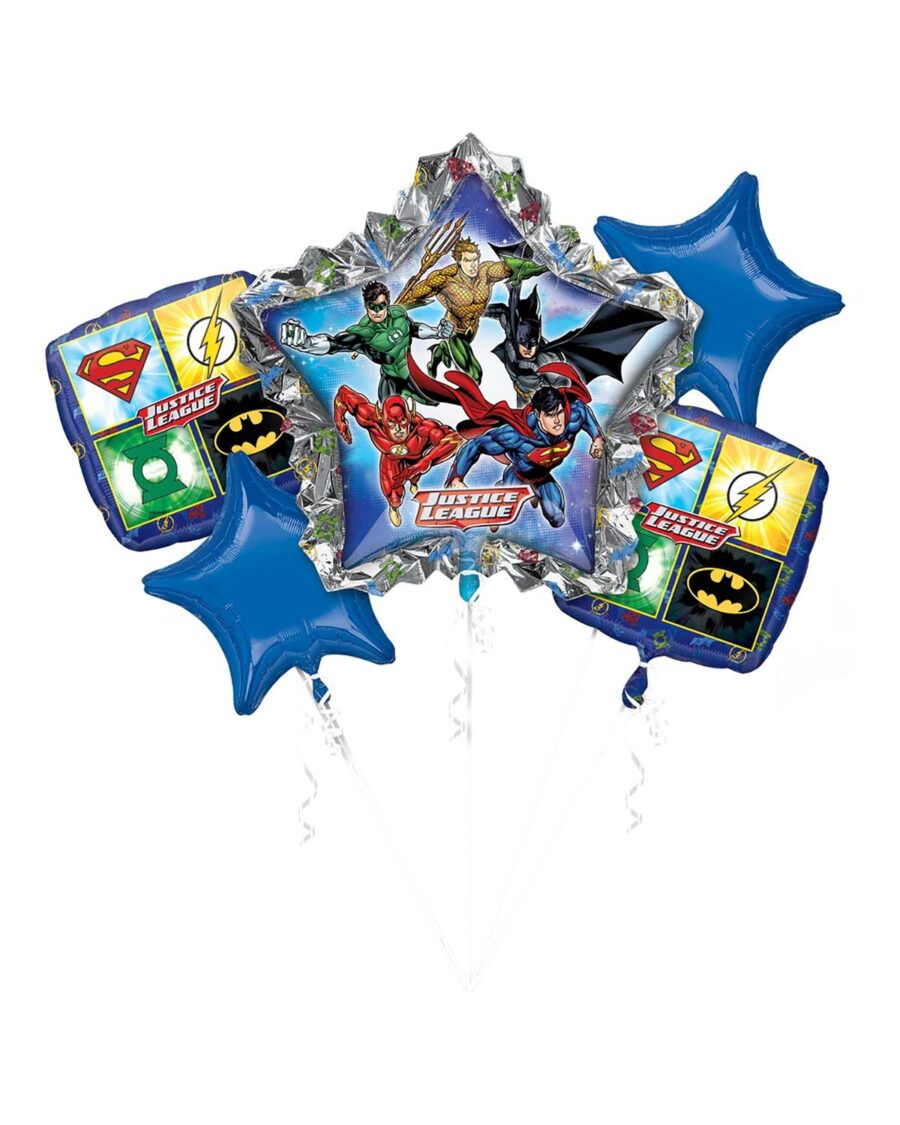 Justice League

Foil Balloons Bouquet - 5pc - Image 1