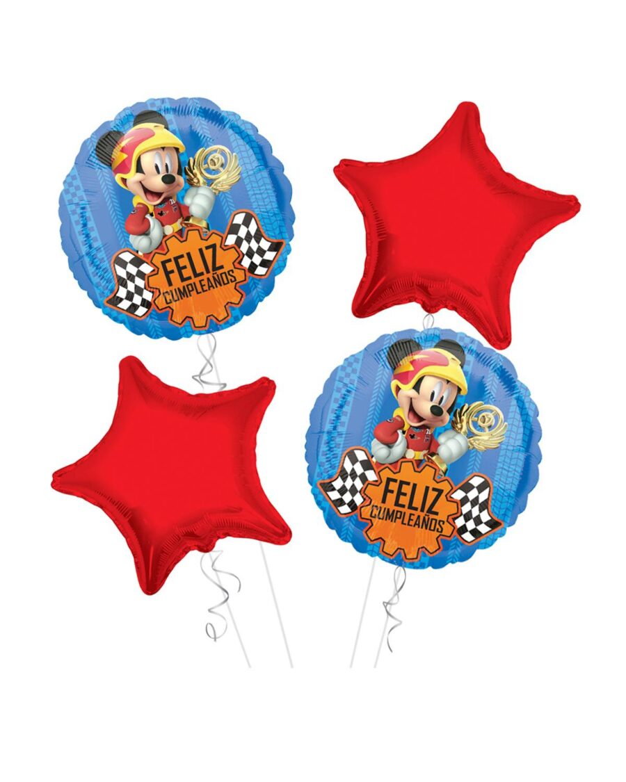 Mickey Mouse Happy Birthday Balloon Bouquet 4pc - Image 1