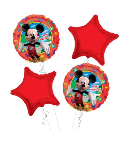 Mickey Mouse Happy Birthday Balloon Bouquet 4pc – Viva Party