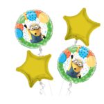 Minions Happy Birthday Balloon Bouquet 4pc – Viva Party