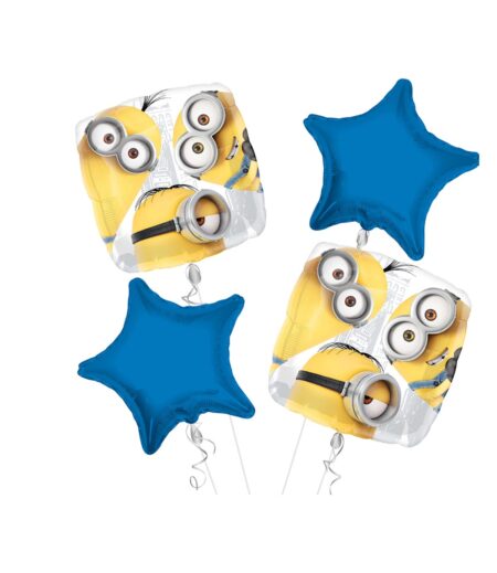 Minions Happy Birthday Balloon Bouquet 4pc – Viva Party