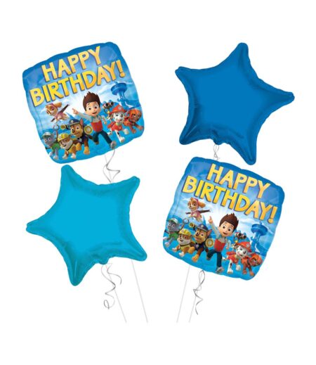 Paw Patrols Happy Birthday Balloon Bouquet 4pc – Viva Party