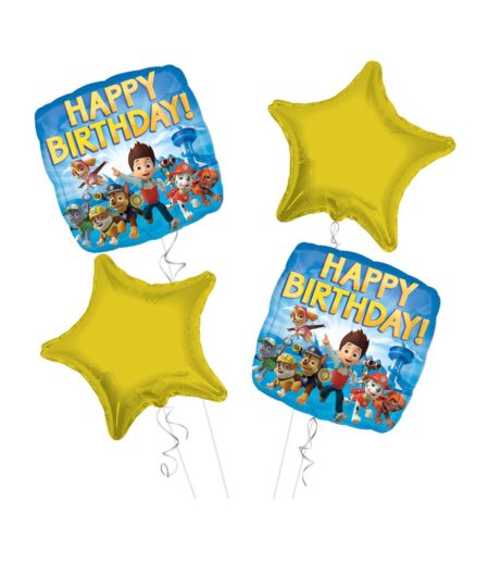 Paw Patrols Happy Birthday Balloon Bouquet 4pc – Viva Party