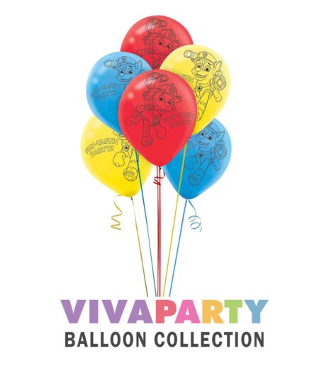 Paw Patrol Latex Balloon Bouquet12 Inch, Pack of 6 – Viva Party