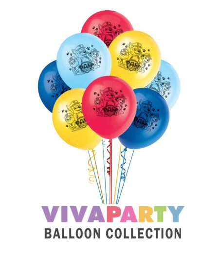 Paw Patrol Latex Balloon Bouquet12 Inch, Pack of 8 – Viva Party