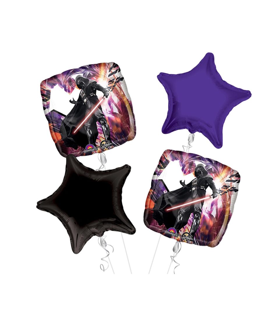 Star Wars Happy Birthday Balloon Bouquet 4pc - Image 1