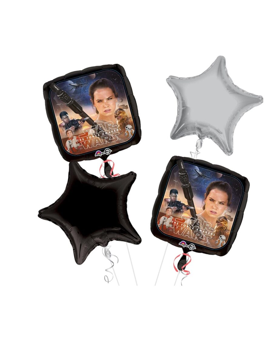 Star Wars Happy Birthday Balloon Bouquet 4pc - Image 1