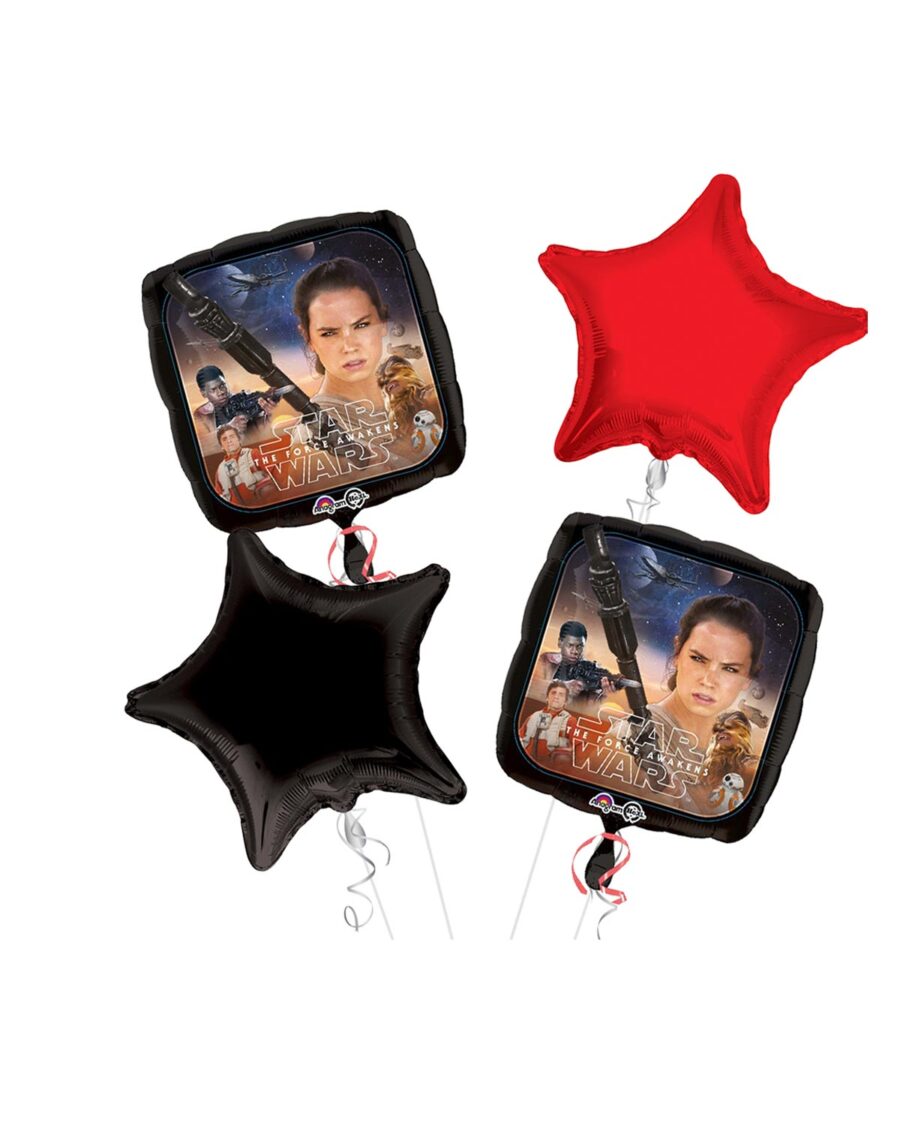 Star Wars Happy Birthday Balloon Bouquet 4pc - Image 1