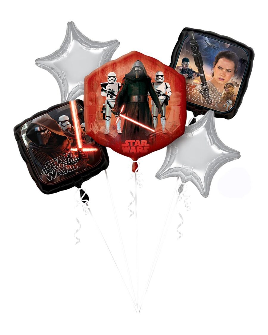 Star Wars Foil Bouquet of Balloons - 5pcs The Force - Image 1