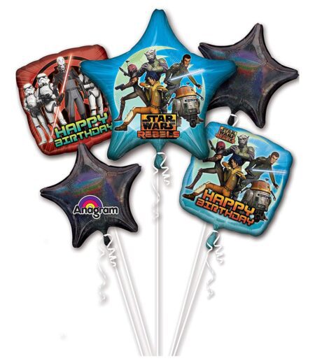 Star Wars Rebels Happy Birthday Foil Bouquet of Balloons - 5pcs – Viva Party