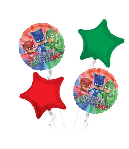 PJ Masks Happy Birthday Balloon Bouquet 4pc – Viva Party